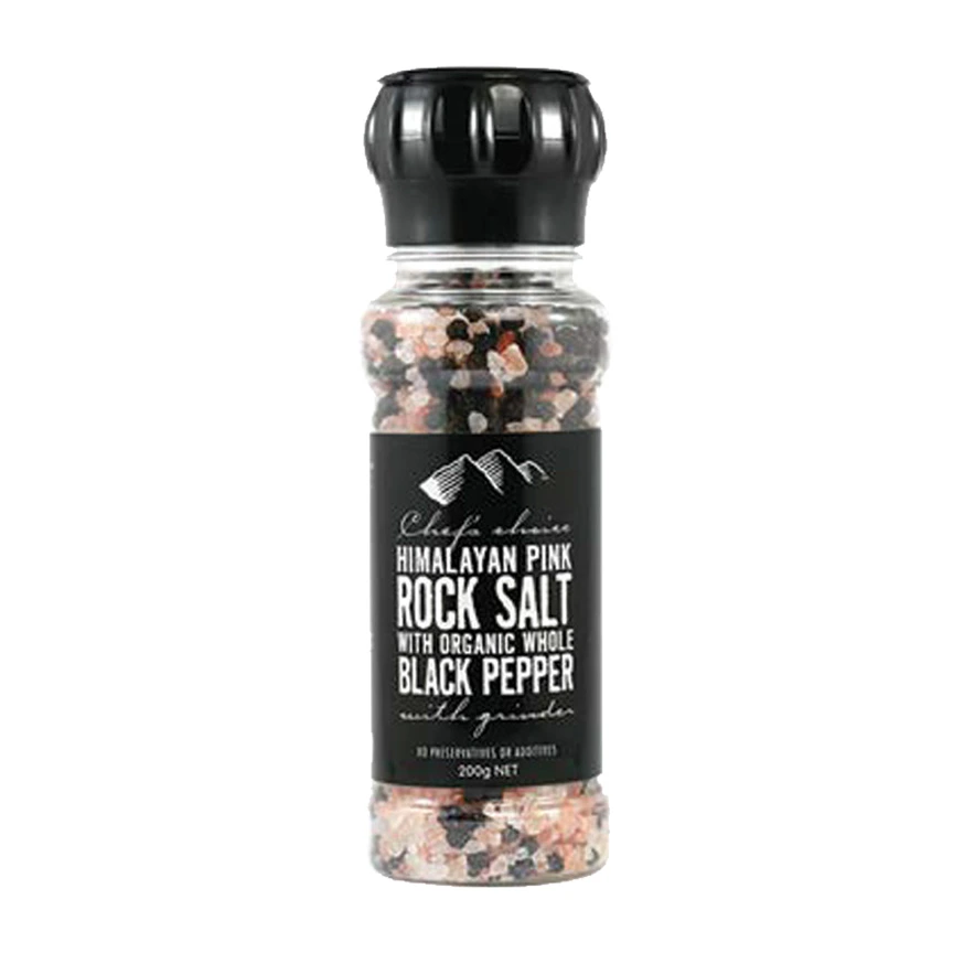 Chef's Choice Himalayan pink salt and black pepper