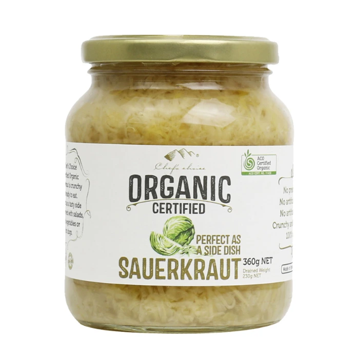 Chef's choice organic sauerkraut turmeric ginger